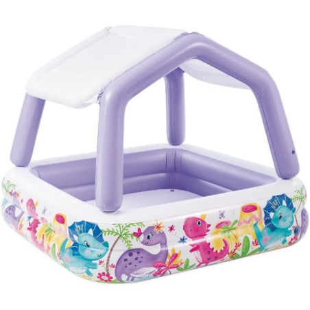 Piscine gonflable avec pare-soleil détachable - Intex