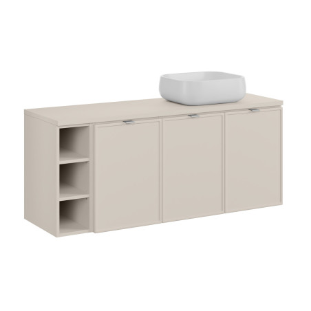 Meuble vasque à poser 140 cm + 2 éléments - Sublima Cashmere