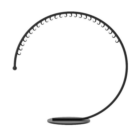 Portant à Vêtements Métallique à Crochets  Design arrondi - Noir  160 x 60 x H 150 cm