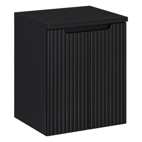 Meuble sous vasque + plateau 50 cm - A portes - Astral Black