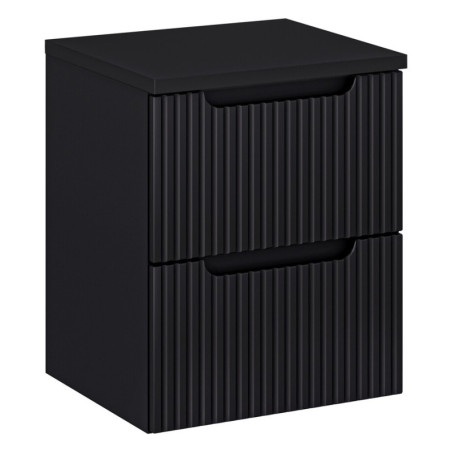 Meuble sous vasque + plateau 50 cm - A tiroirs - Astral Black
