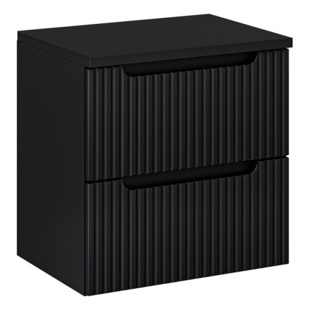 Meuble sous vasque + plateau 60 cm - A tiroirs - Astral Black