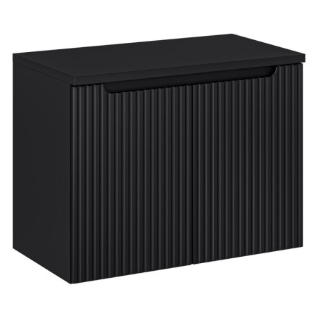 Meuble sous vasque + plateau 80 cm - A portes - Astral Black