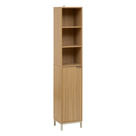 Colonne de salle de bain en bois "Tasso" - Marron clair - L 33 x P 28 x H 168 cm