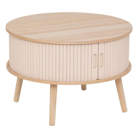 Table basse à 2 portes "Nyos" - Beige - D 60 x 40,7 cm