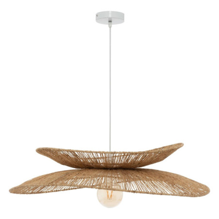 Suspension en métal et jute "Alara" - Beige - D 69,5 x P 9 cm
