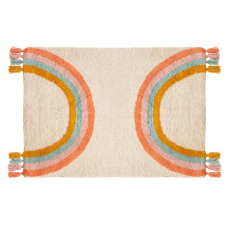 Tapis enfant rectangle "Arc-en-ciel" - Multicolore - l 100 x L 150 cm