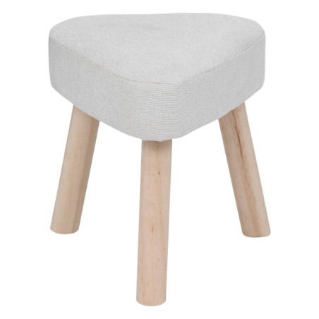 Tabouret d'appoint "Thena" - Blanc Ivoire - L 32 x P 32 x H 36 cm