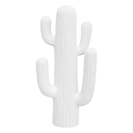 Cactus décoratif "Rodrigo" - Blanc - L 28 x P 14,5 x H 57 cm