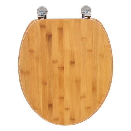 Abattant pour WC en bambou - Beige - L 37,3 x P 43,2 x H 5,5 cm