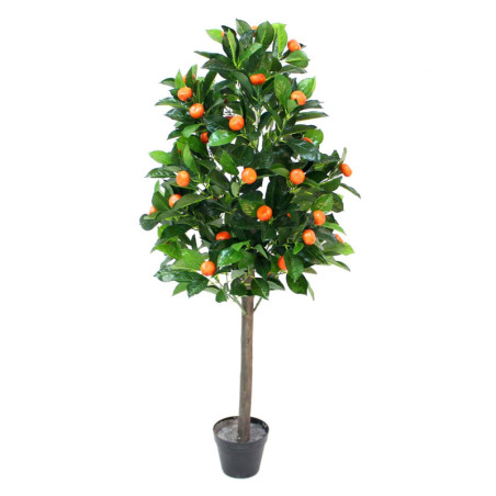 Plante Artificielle Oranger Décoratif 120 cm Pot Lesté