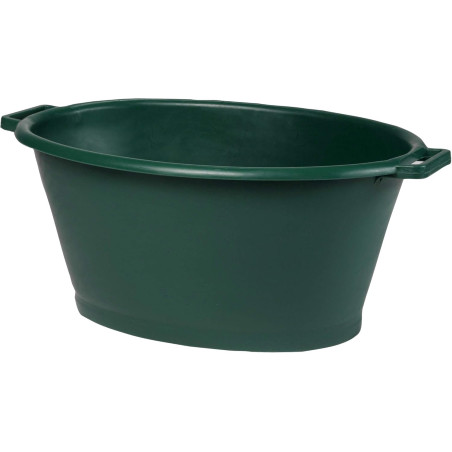 Baquet 50L ovale 65 x 50 x H 30 cm - Vert canada - plastique recyclé - Origine France