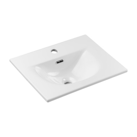 Vasque à encastrer 50cm en Céramique Blanc Brillant - Altis - L 51 x P 40 x H 15 cm