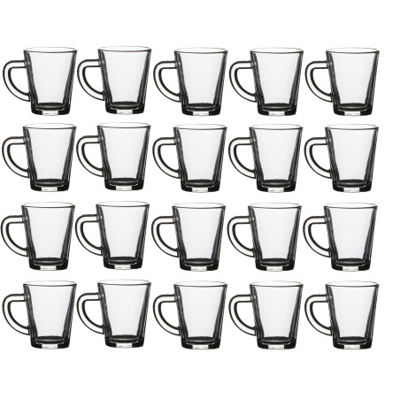 Lot de 20 tasses espresso 7cl en verre transparent