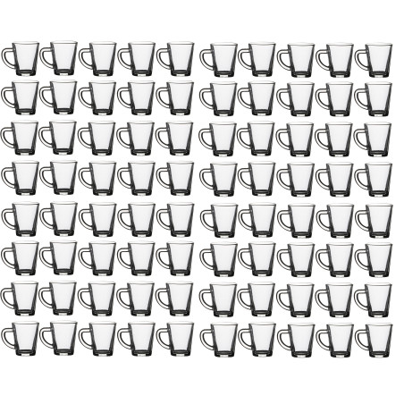 Lot de 80 tasses espresso 7cl en verre transparent
