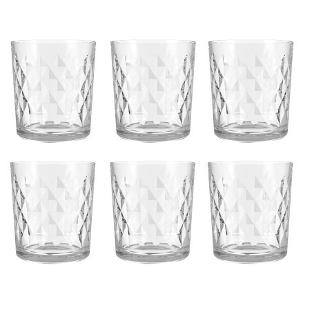 Lots de 6 gobelets en verres 26,5 cl | Verres à eau martelés | Tous usages