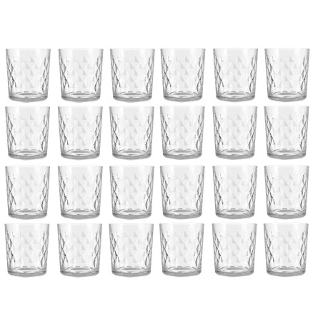 Lots de 24 gobelets en verres 26,5 cl | Verres à eau martelés | Tous usages