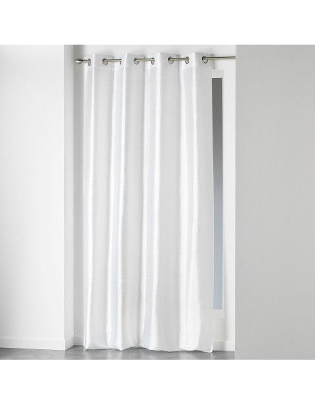 Rideau à oeillets - Shantung - 140 x 240 cm - Polyester - Blanc