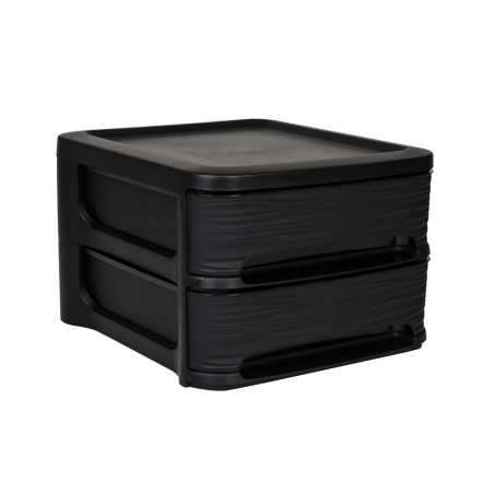 Module de rangement 2 Tiroirs 32 x 37 cm - Format A4+ - Design 3D en relief