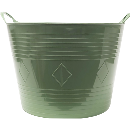 Bassine Flexible 43L graduée empilable ø 46 x h 37 cm - Vert cactus - Panier de Jardin