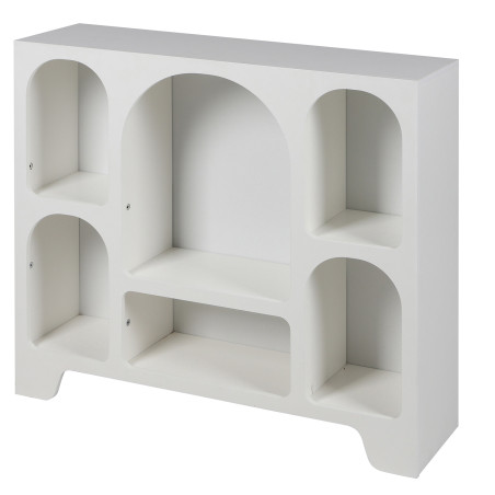 Etagère à 6 compartiments Blanc - Niches design organique - 90 x 24 x H 80 cm