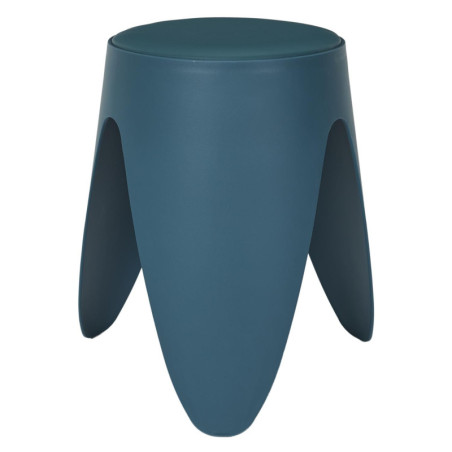 Tabouret Léger Empilable en Plastique - Tabouret Gain de Place Modulable | Bleu canard | D 30 x H 46 cm