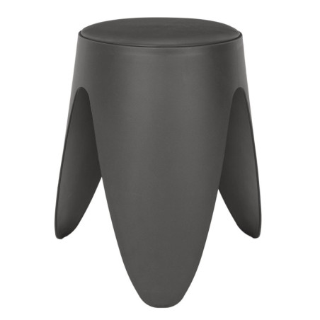 Tabouret Léger Empilable en Plastique - Tabouret Gain de Place Modulable | Gris | D 30 x H 46 cm