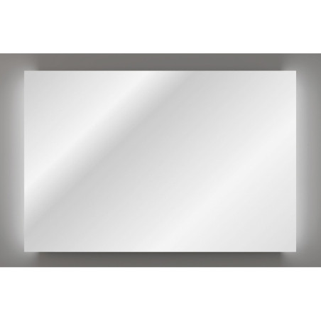 Miroir LED rectangulaire rétroéclairé sur les côtés 120 x 80 cm - Aura - Miroir salle de Bain