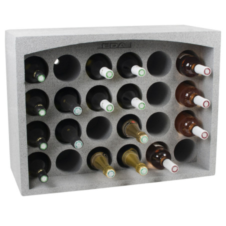 Casier porte bouteilles - 24 bouteilles - Polystyrène Expansé - Etagère à Bouteilles