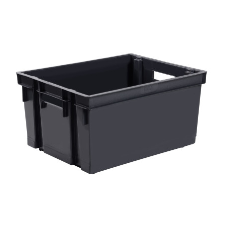 Bac Manutention 30L Superposable Emboitable - Gris - Plastique Résistant