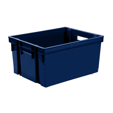 Bac Manutention 30L Superposable Emboitable - Bleu - Plastique Résistant