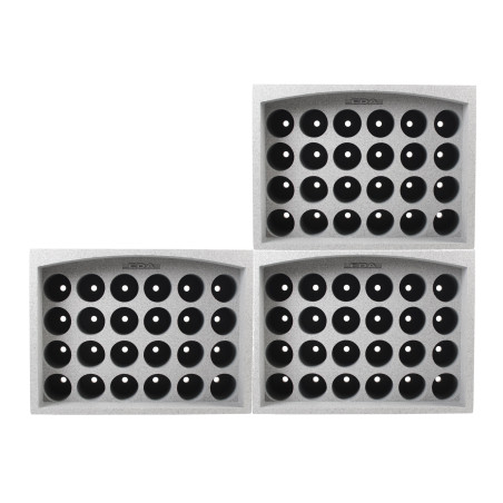 Lot de 3 casiers porte 24 bouteilles soit 72 bouteilles - Polystyrène Expansé - Etagère à Bouteilles