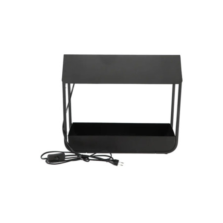 Lampe de Croissance Serre Noire - LED Minuterie - 42,9 x 17,4 x H 36,9 cm