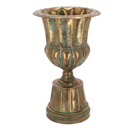 Vase Médicis à la Française en Métal Vieilli H. 45cm - 27 x 27 x H 45 cm