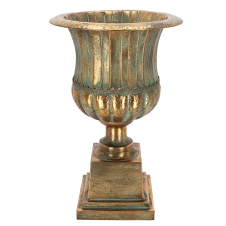 Vase Médicis à la Française en Métal Vieilli H. 56cm - 35,6 x 35,6 x H 56,5 cm