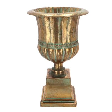 Vase Médicis à la Française en Métal Vieilli H. 65cm - 39,7 x 39,7 x H 64,8 cm