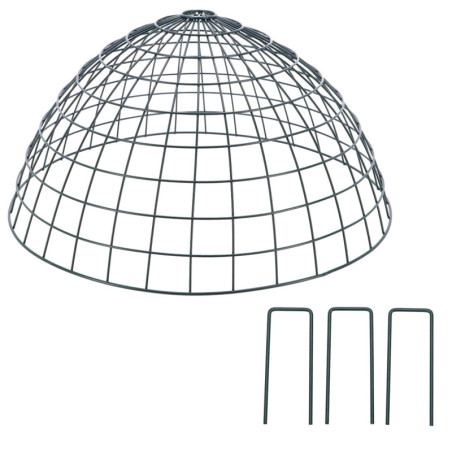 Cage de Protection Oiseau - Métal Vert - 50,5 x 50,6 x H 25,3 cm