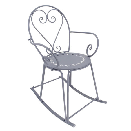 Rocking Chair d'extérieur Belle Époque- Gris - 55,7 x 69,5 x H 92,5 cm