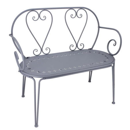 Banc d'extérieur Belle Époque - Gris - 102,8 x 57 x H 87,2 cm
