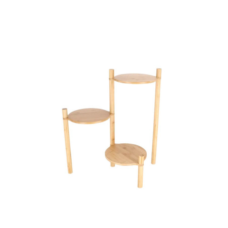Porte Plantes pour 3 Pots - Bois - 56 x 47,5 x H 63,5 cm