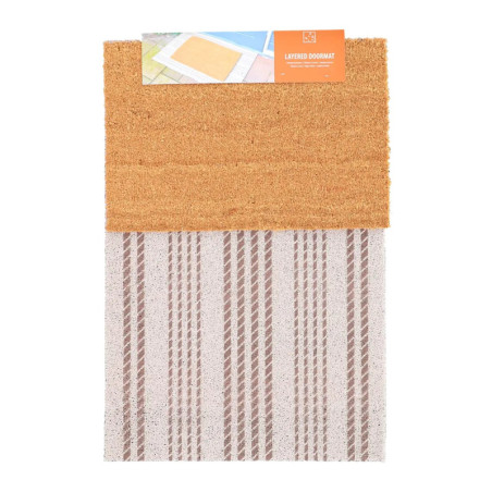 Paillasson + Dessous de Tapis Rayures Horizontal - 90,5 x 60,3 x H 2,1 cm