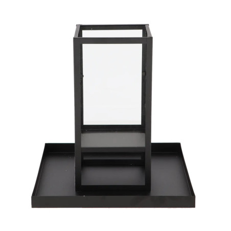 Lampe Tempête de Table S - Noir - 27 x 27 x H 27,5 cm