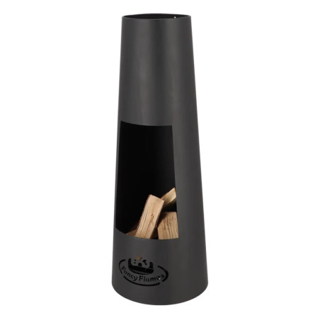 Chauffe-Terrasse Rond Métal - Noir - 37,1 x 36,3 x H 100,1 cm