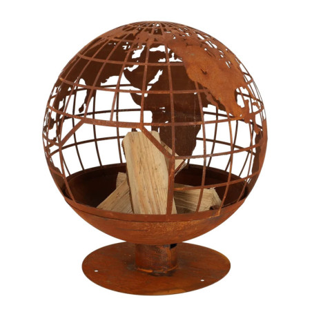 Braséro Planète - Métal Marron - 58,1 x 56,8 x H 65,7 cm
