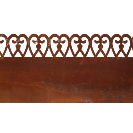 Bordure de Pelouse Volute Enroulée - Métal Marron - 480 x 0,1 x H 20 cm