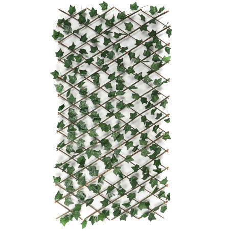 Treillis Extensible Feuillage Artificiel 200 x 100 cm Brise-Vue Décoratif