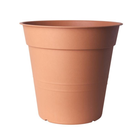 Pot de fleur "Fly" en plastique - Terracotta - D 15 x H 14 cm