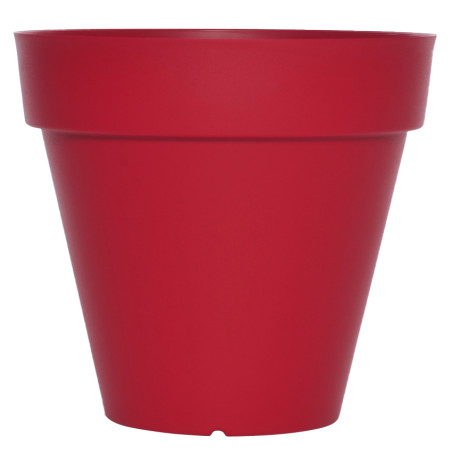 Pot de fleurs Soleilia Rond D88,5cm - H80,5cm - 290L - Rouge - Fabrication Française