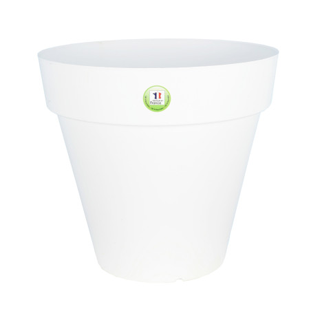 Pot de fleurs Soleilia Rond D88,5cm - H80,5cm - 290L - Blanc - Fabrication Française