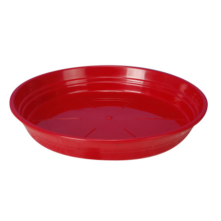 Soucoupe Ronde D14,5cm - H2,5cm - Rouge - Fabrication Française